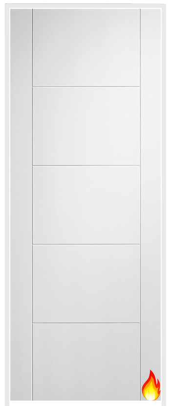 Vancouver Primed White Prehung Fire Door (FD30)