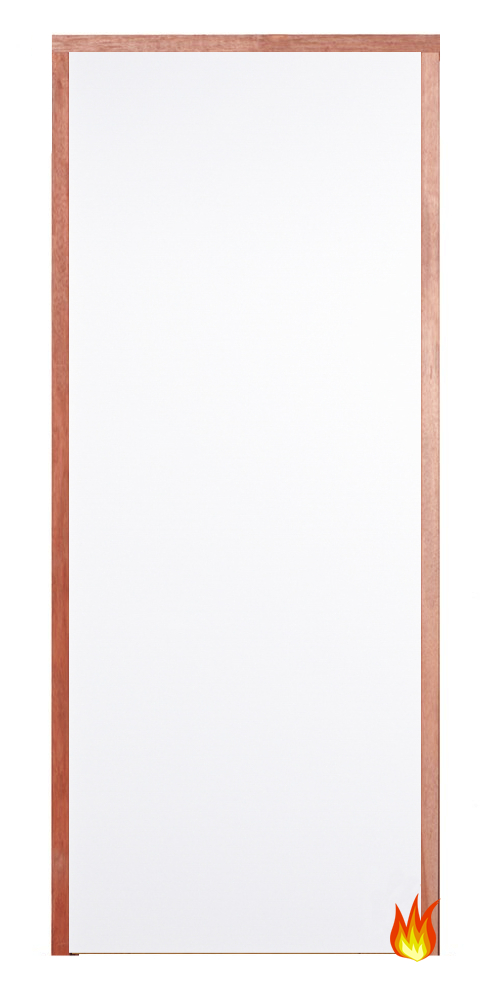 Flush White Primed PAS 24 Fire-Resistant Flat Entrance Door Set