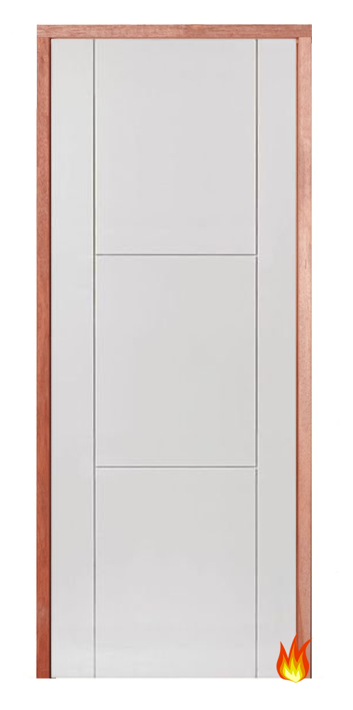 Mistral White Primed PAS 24 Fire-Resistant Flat Entrance Door Set