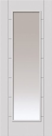 Palomino White Primed Door with Clear Glass