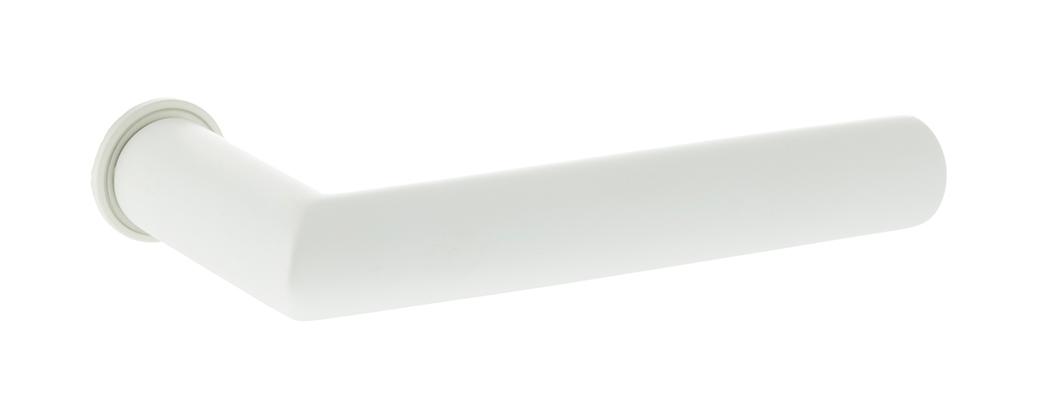 5S Line Covela Designer Lever on Concealed Rose - White